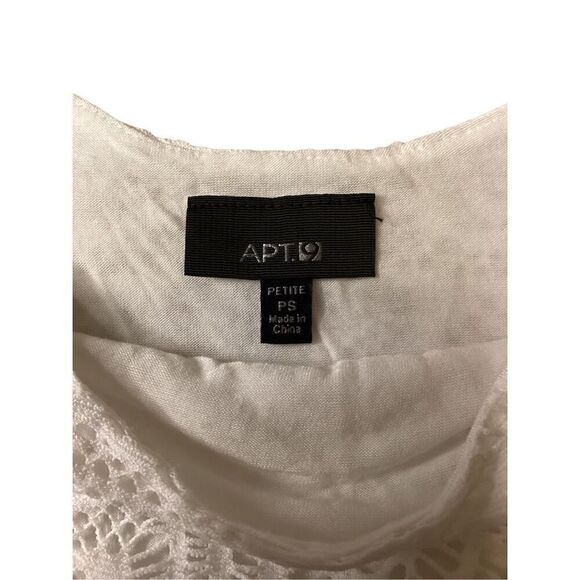 Apt 9 Ivory Skater Dress Coastal Beach Floral Vacation Travel Formal Easter - Picture 6 of 9